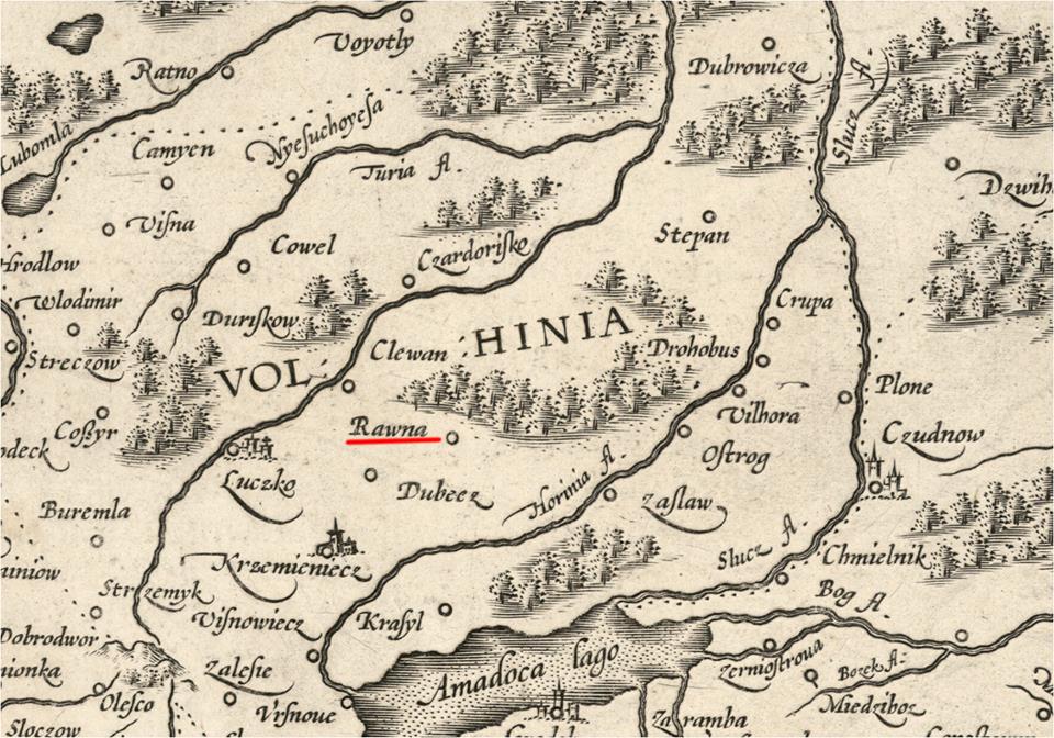 Мапа надрукована у 1585 році.  Джерело : http://www.kb.dk/maps/kortsa/2012/jul/kortatlas/object61949/en/