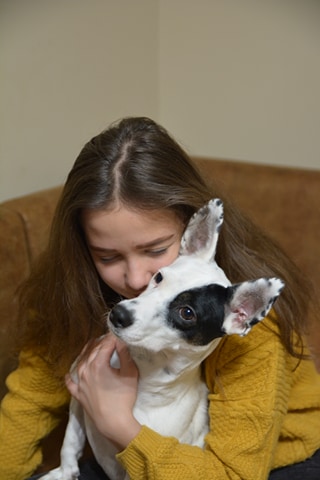 Донька Ольга з собачкою Папіроскою