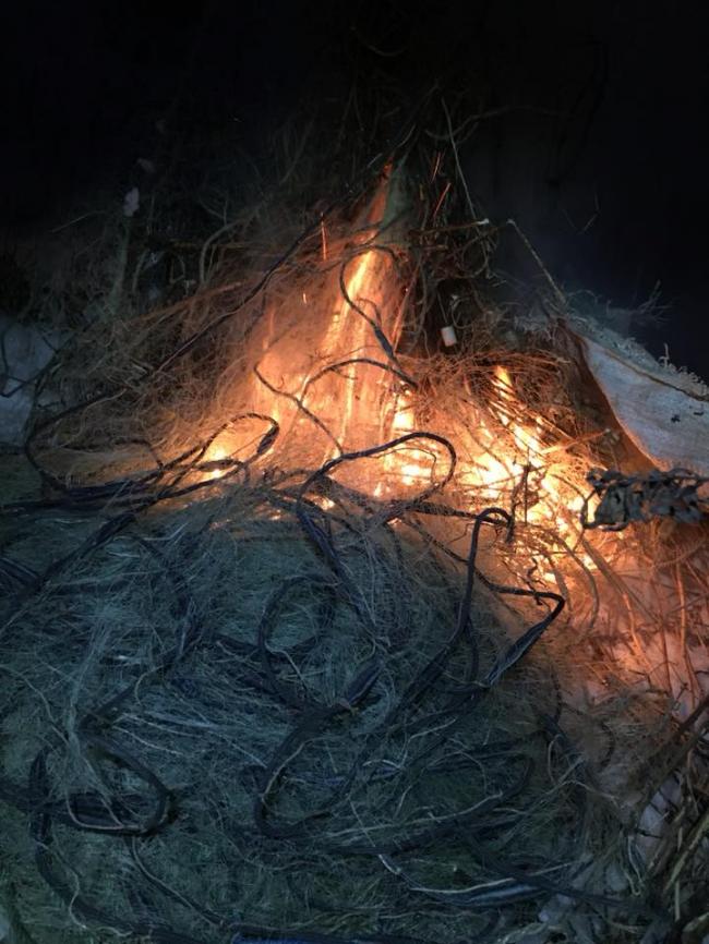 На Рівненщині браконьєрам спалили рибальське знаряддя (ФОТО+ВІДЕО)