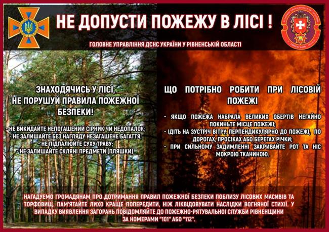 Як не допустити пожежі в лісах Рівненщини? 