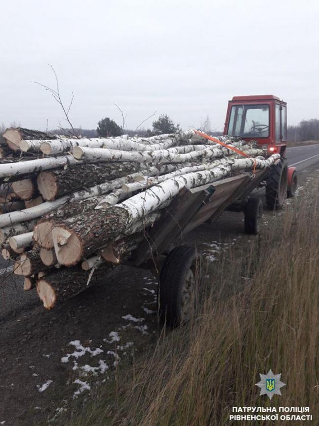 Патрульні зафіксували декілька випадків незаконного перевезення деревини на Рівненщині