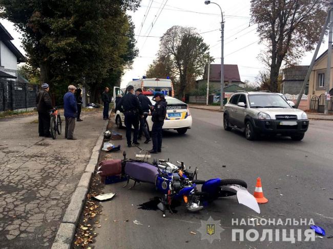 У Рівному в ДТП постраждав 78-річний мотоцикліст