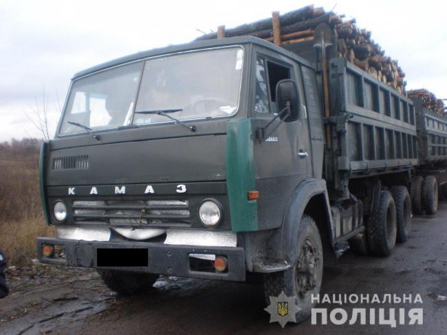 На Рівненщині зупинили вантажівку, що незаконно перевозила майже 20 кубометрів сосни (ФОТО)