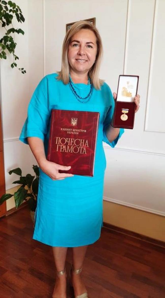 Чиновниця з Рівного отримала Почесну грамоту Кабінету Міністрів 