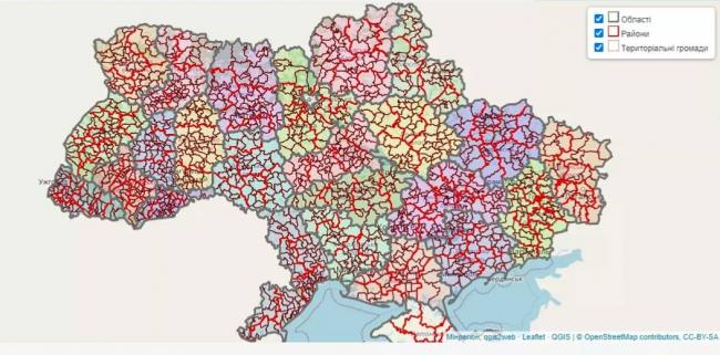 Мешканці Рівненщини можуть побачити новий поділ області на інтерактивній карті