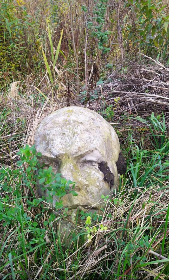 На Рівненщині серед гілля знайшли голову Леніна (фотофакт)