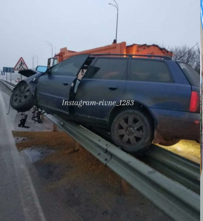 Відомі деталі аварії на Рівненщині, де авто вилетіло на відбійник