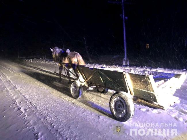 На Рівненщині поліцейські врятували від обмороження чоловіка та коня