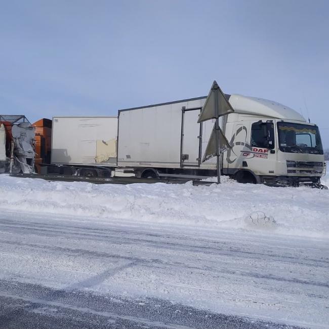 На трасі у Рівненській області зіткнулись дві вантажівки (ФОТО)