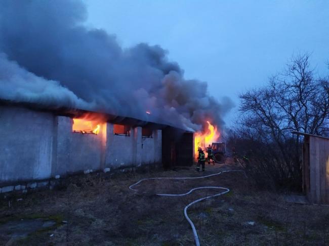 На Рівненщині у пожежі згоріли мотоцикл, трактор і вантажне авто (ФОТО)