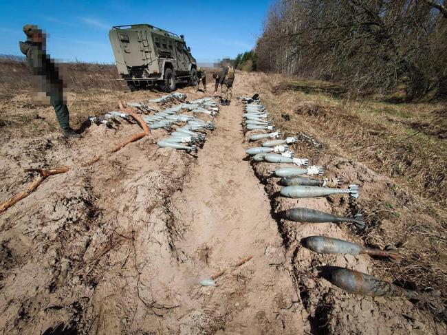 На Київщині місцеві мешканці допомогли військовим виявити близько сотні мін на околиці селища