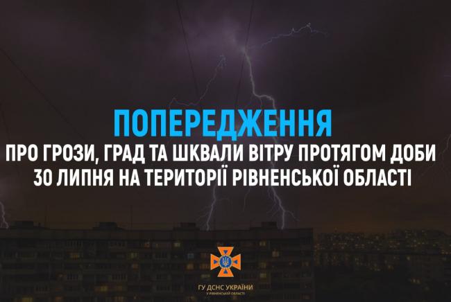 Туман, грози та шквали: на Рівненщині оголосили штормове попередження