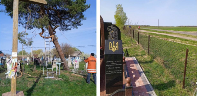 У селі на Сарненщині впорядкували кладовища: що кажуть комунальники про штучні квіти