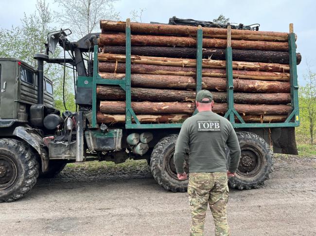 На Сарненщині зупинили КАМАЗ із нелегальною деревиною