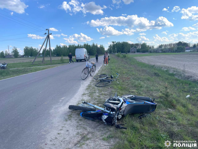 У Рівненському районі 13-річний мотоцикліст травмувався у ДТП (ФОТО)