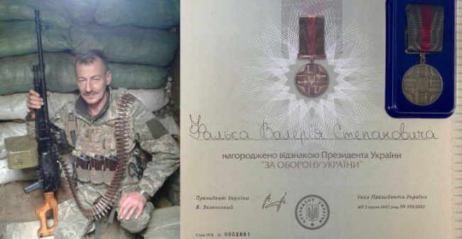Президент відзначив солдата з півночі Рівненщини медаллю "За оборону України"