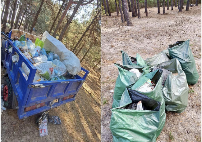 Працівники нацпарку на Рівненщині зібрали майже 3 тонни сміття (ФОТО)