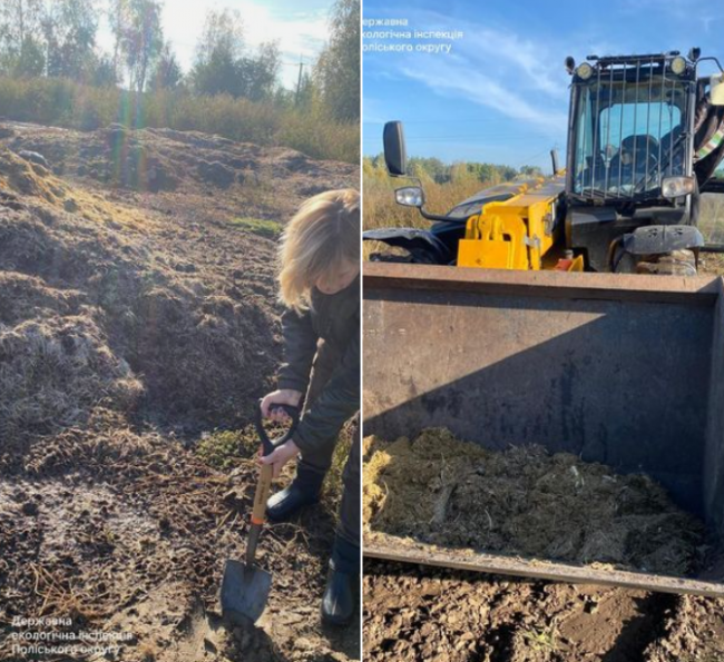 На Рівненщині біля птахофабрики виявили купи гною на комунальній землі